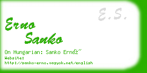 erno sanko business card